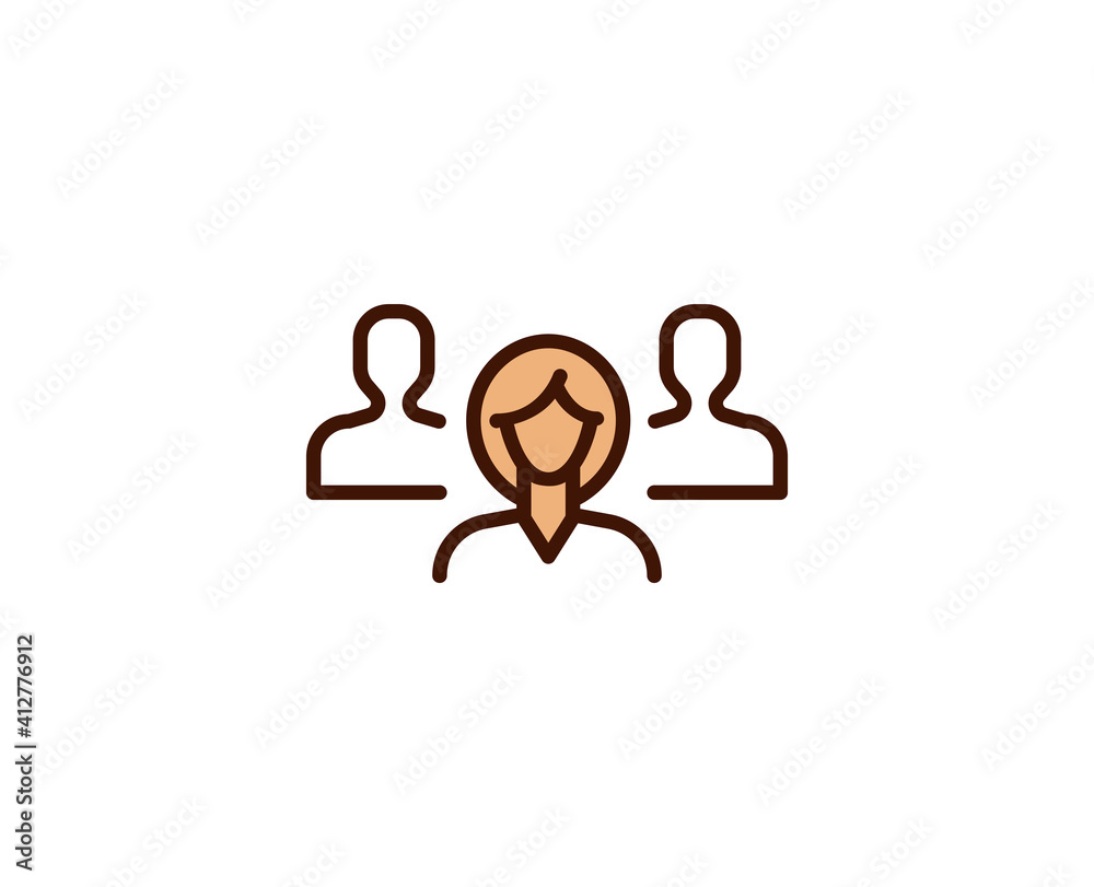 Team line icon. Vector symbol in trendy flat style on white background. Office sing for design. Team line icon. Vector symbol in trendy flat style on white background. Office sing for design.