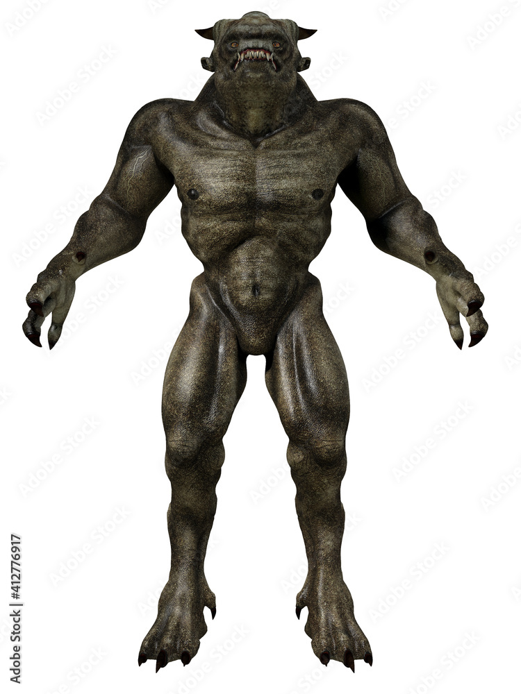 3d render of a fantasy demon figure