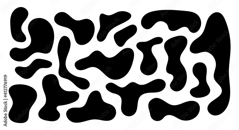 Irregular blob, set of abstract organic shapes. Abstract irregular random blobs. Simple liquid amorphous splodge. Trendy minimal designs for presentations, banners, posters and flyers. Irregular blob, set of abstract organic shapes. Abstract irregular random blobs. Simple liquid amorphous splodge. Trendy minimal designs for presentations, banners, posters and flyers.
