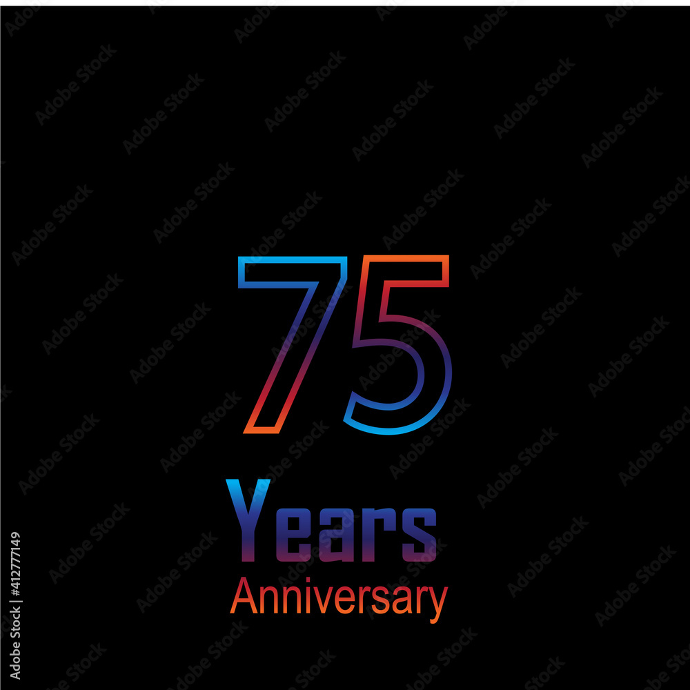 Anniversary Logo Vector Template Design Illustration rainbow and white Anniversary Logo Vector Template Design Illustration rainbow and white
