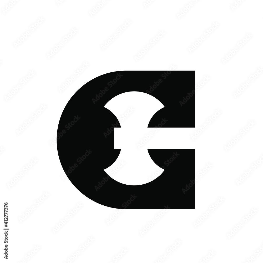 capital letter G C with axe initial black logo concept template vector illustration design isolated background capital letter G C with axe initial black logo concept template vector illustration design isolated background