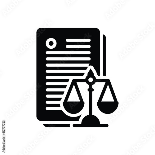 Black solid icon for laws 