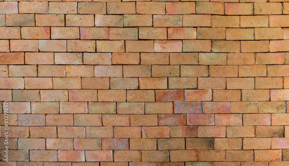 Fototapeta premium Old red brick wall texture. Home or office design backdrop. Old brick wall surface. abstract old brown brick wall texture background
