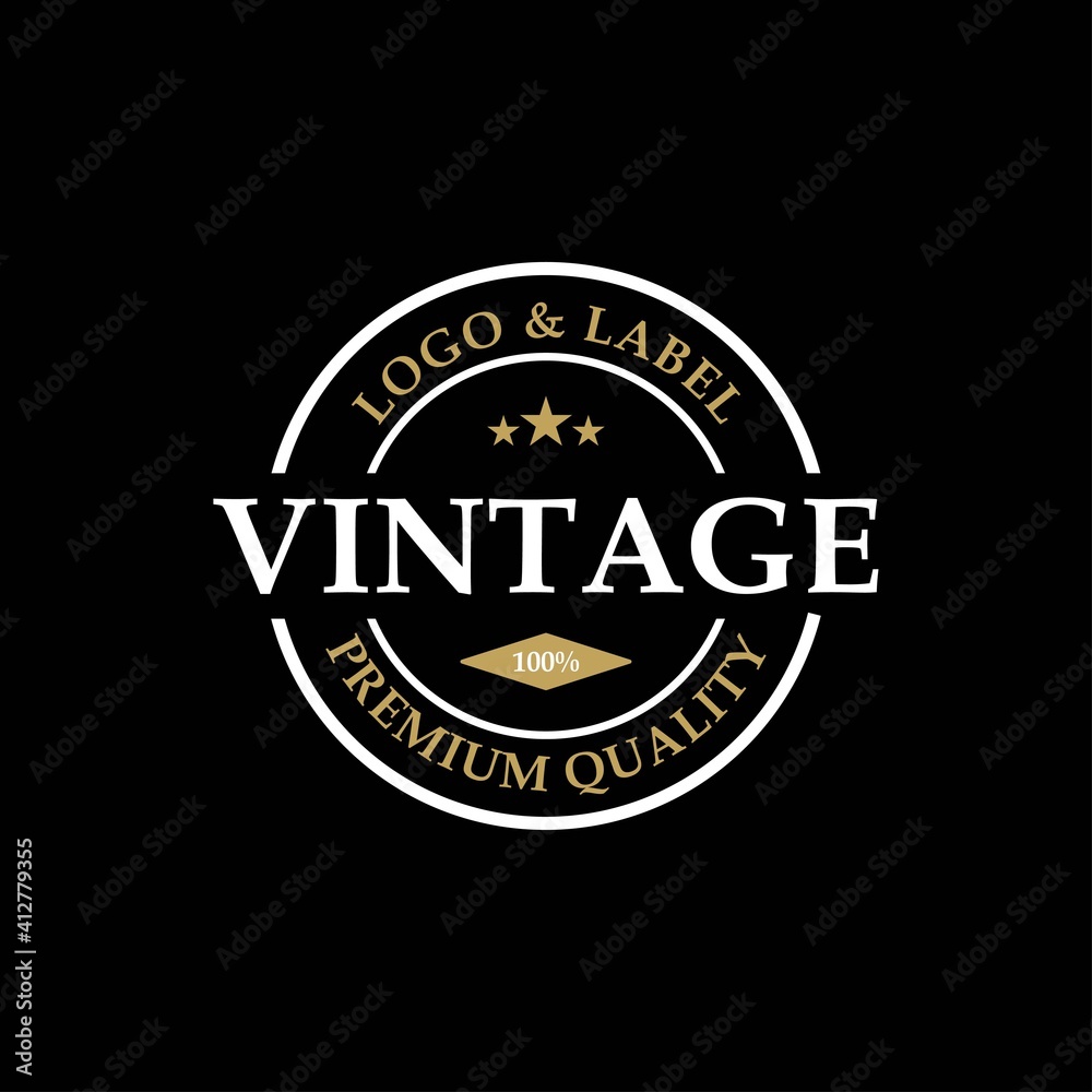 Vintage Retro Badge Label Emblem Logo design inspiration