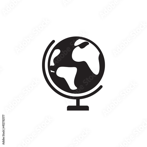 school globe icon symbol sign vector