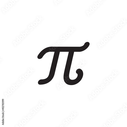 pi icon symbol sign vector
