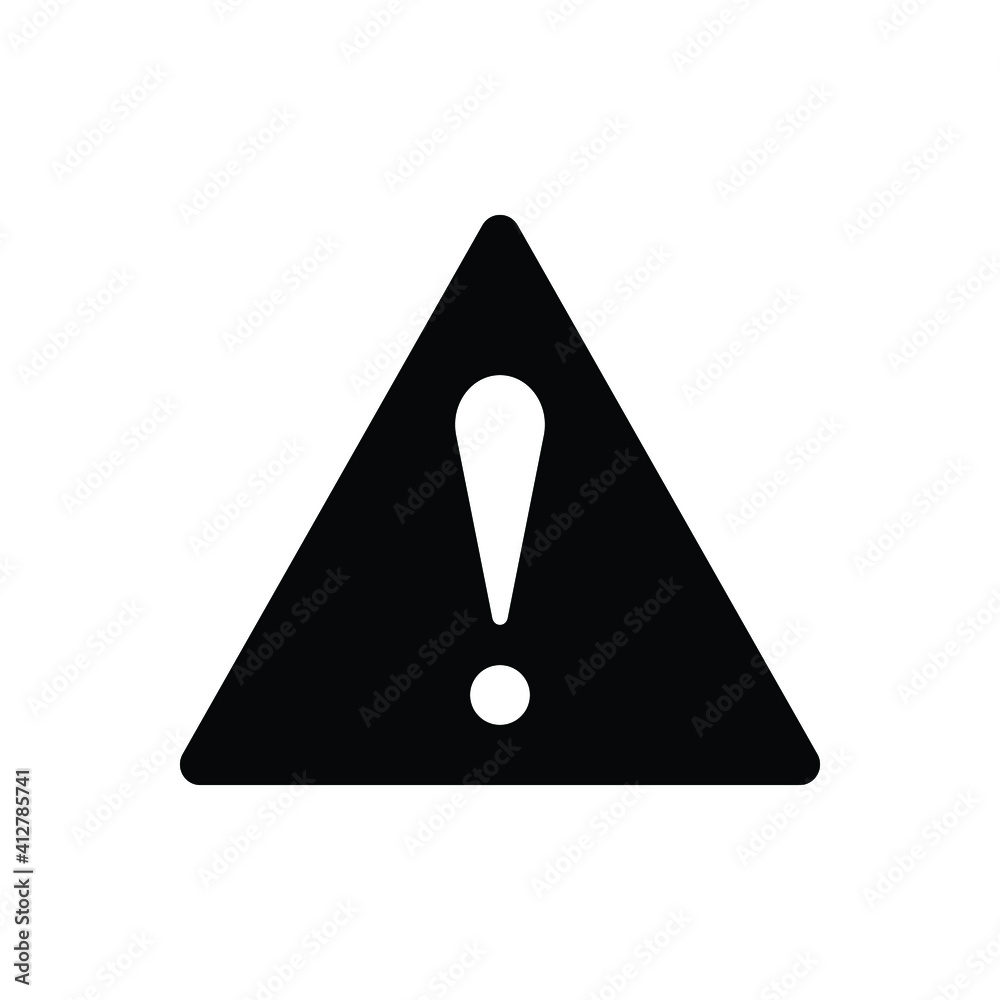 Black solid icon for important sign Black solid icon for important sign