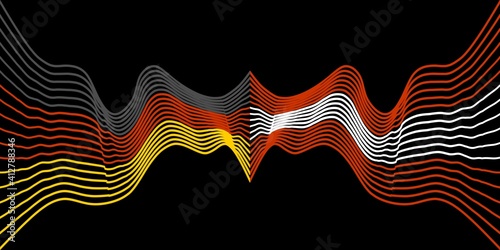 Image relative to politic and economic relationship between Austria and Germany. National flags. Teamwork concept.