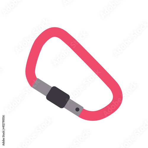 carabiner adventure outdoor icon design vector template
