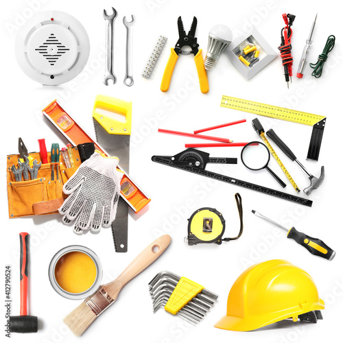 Set of different constructi...