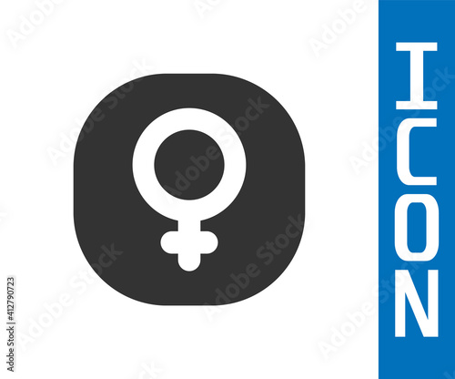 Grey Venus symbol icon isolated on white background. Astrology, numerology, horoscope, astronomy. Vector.