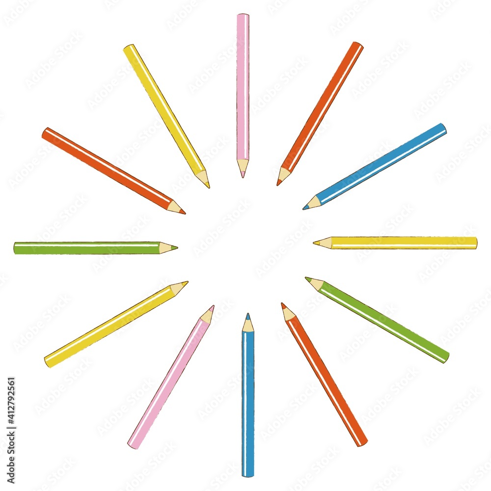 色鉛筆シリーズ（集中線・集中・フレーム）