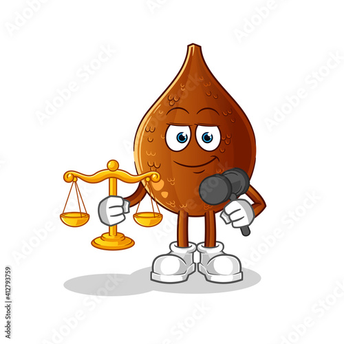 thorny palm lawyer cartoon. cartoon mascot vector