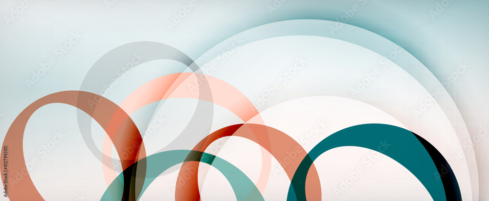 Ring geometric shapes, o letter repetition wallpaper. Abstract background for business or technology presentations, internet posters or web brochure covers