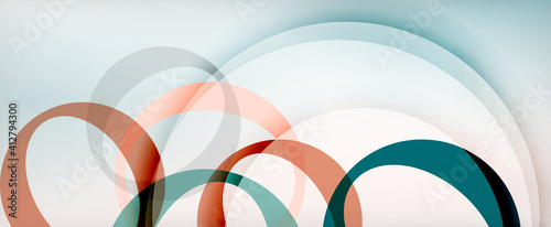 Ring geometric shapes, o letter repetition wallpaper. Abstract background for business or technology presentations, internet posters or web brochure covers