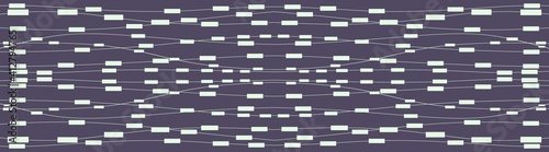 Abstract background with the squares connected among themselves by thin lines. Horisontal web banner