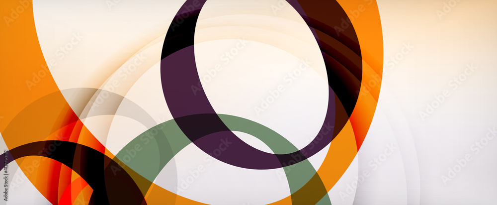 Ring geometric shapes, o letter repetition wallpaper. Abstract background for business or technology presentations, internet posters or web brochure covers Ring geometric shapes, o letter repetition wallpaper. Abstract background for business or technology presentations, internet posters or web brochure covers