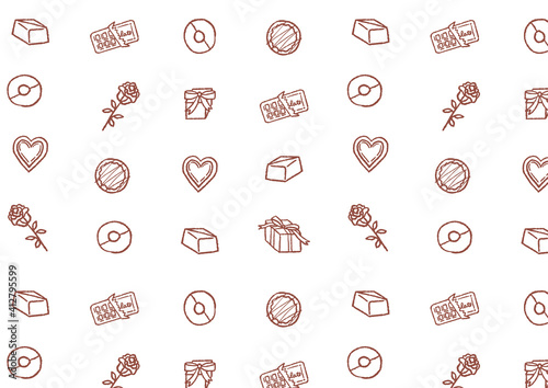 バレンタインデー_シームレス05