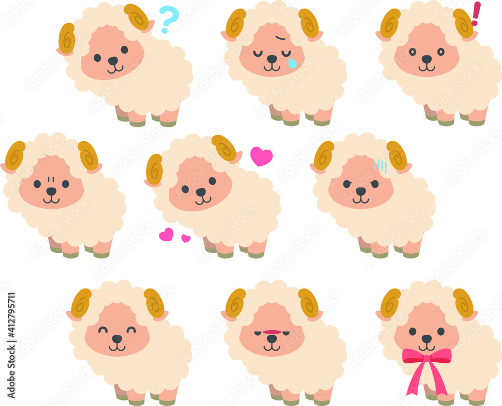 羊イラスト素材 : Sheep illustration material