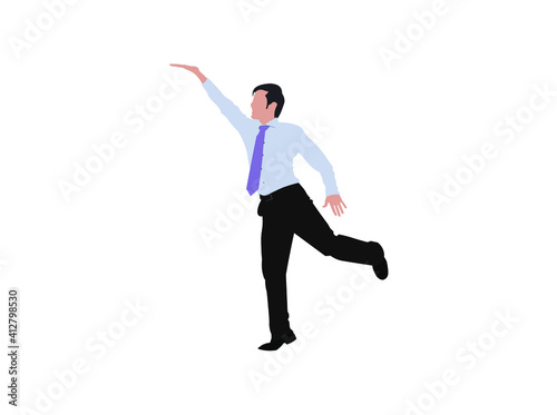 business person jumping