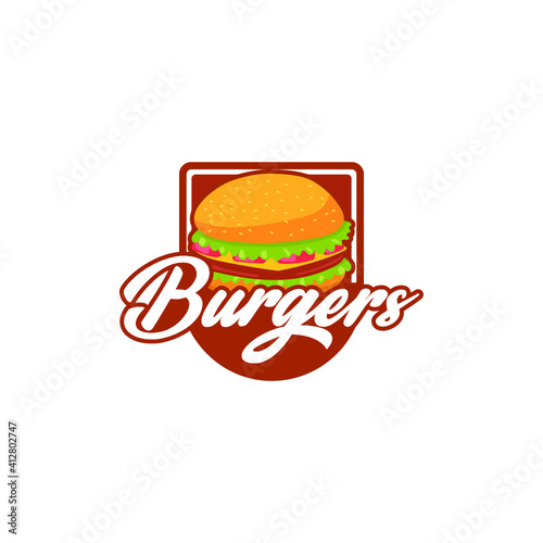 Burger Logo, Emblem Vector Logo 