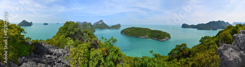 Panorama view of ang thong Island ,Archipelago in Thailand,