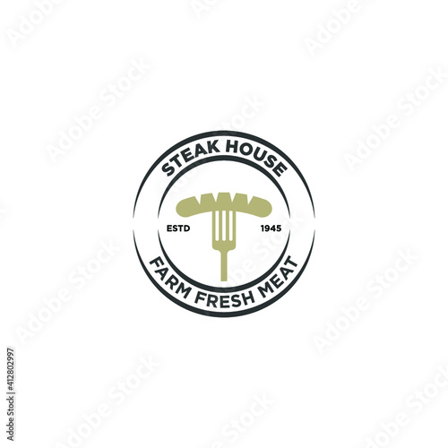 Steak House or Meat Store Labels, Emblems, Logo Templates. Signs