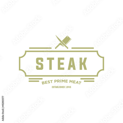 Steak House or Meat Store Labels, Emblems, Logo Templates. Signs