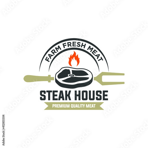 Steak House or Meat Store Labels, Emblems, Logo Templates. Signs