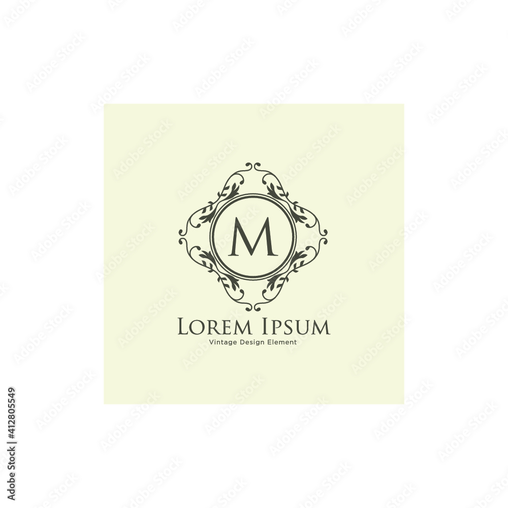 Luxury monogram. Vintage ornamental decorative monograms, retro luxury logo