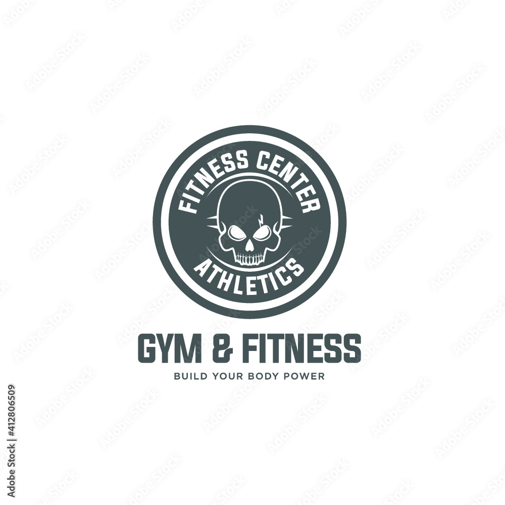 Fototapeta premium Gym Fitness Logo Icon 
