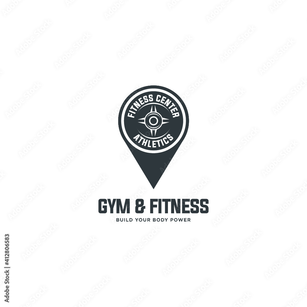 Fototapeta premium Gym Fitness Logo Icon