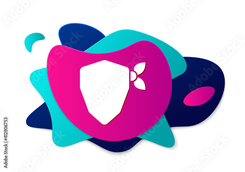Color Vandal icon isolated on white background. Abstract banner with liquid shapes. Vector.