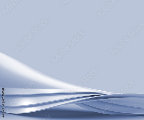 3D rendering abstract background with waves. Creative Architectural Concept.
