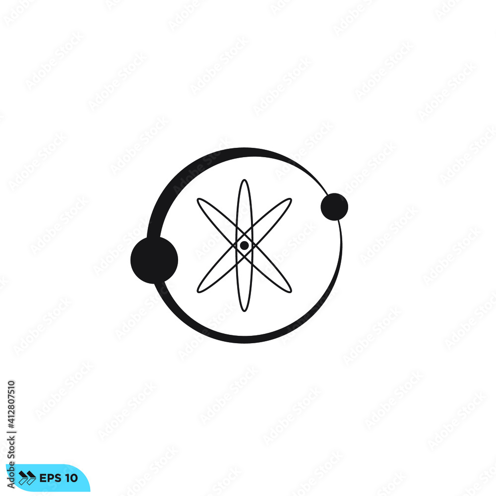 Icon vector graphic of molecule Icon vector graphic of molecule
