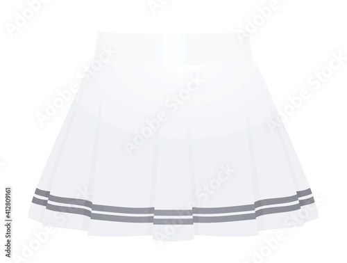 White mini skirt. vector illustration