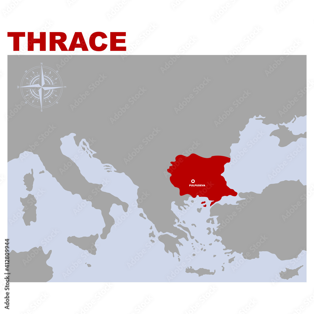 vector map of the geographical and historical region Thrace for your ...