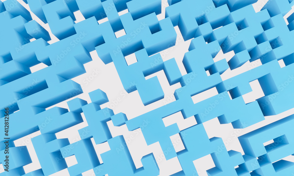 3D rendered abstract blue geometric background 3D rendered abstract blue geometric background