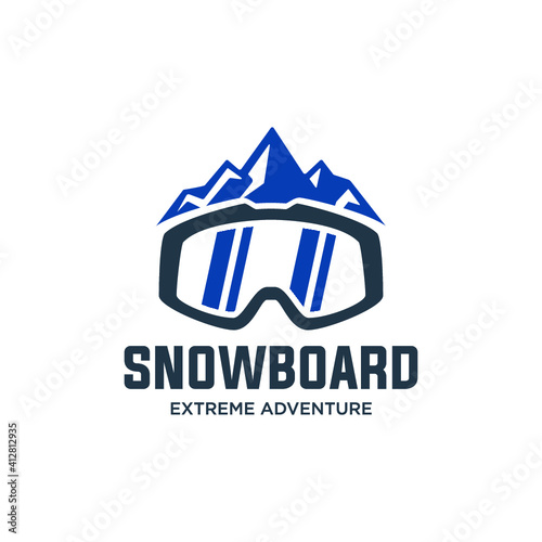 snowboarding emblems, labels and designed elements