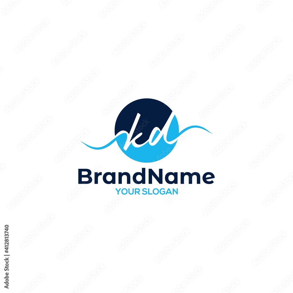 Circle KD Logo Design Vector Circle KD Logo Design Vector