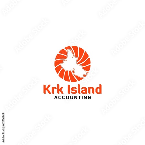 Krk Island Accounting Logo Design Vector