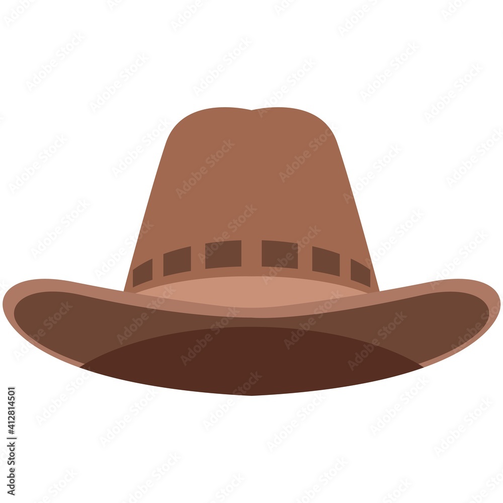Homburg felt hat flat vector isolated on white Homburg felt hat flat vector isolated on white