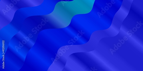 Light BLUE vector template with curves.
