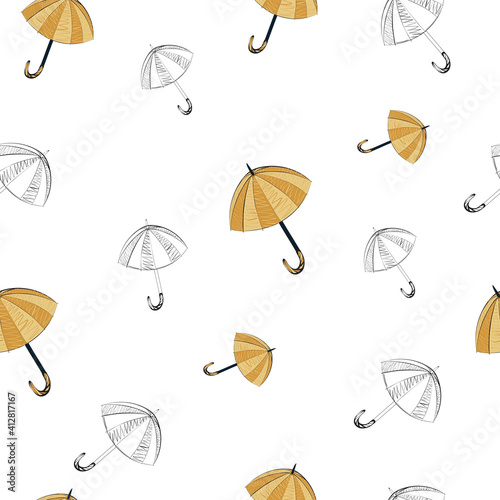 pattern seamless umbrella yellow black white print