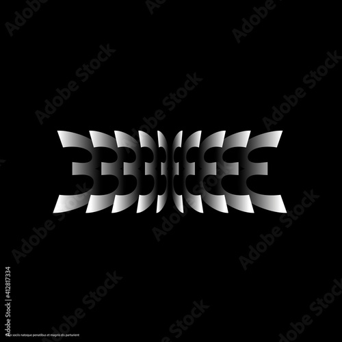 Illustration on black backdrop. Vector graphic