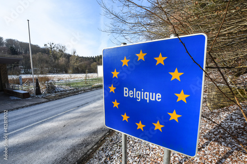 frontiere Belgique belge europe europeen union schengen accord photo