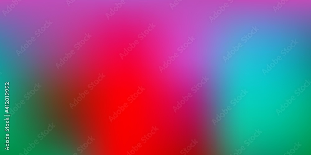 Light Green, Red vector gradient blur backdrop.