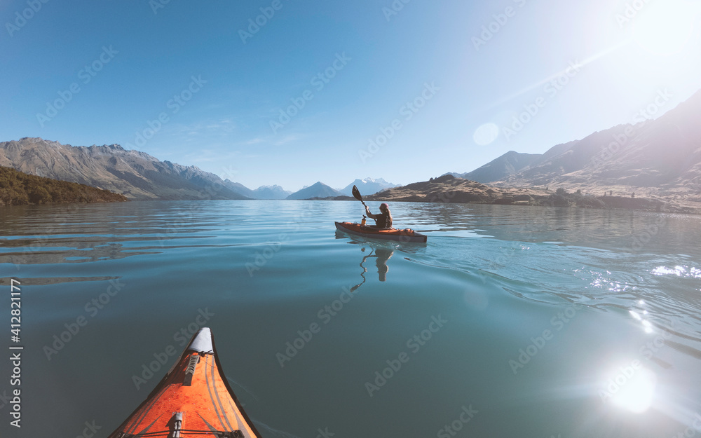 Kayaking in Queenstown, New Zealand Stock Photo Adobe Stock