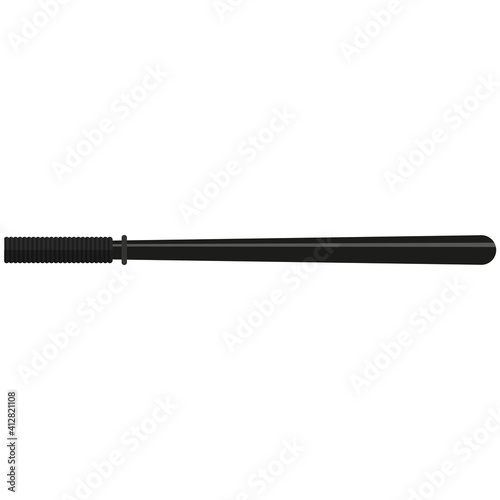 Vector police rubber baton isolated on white background