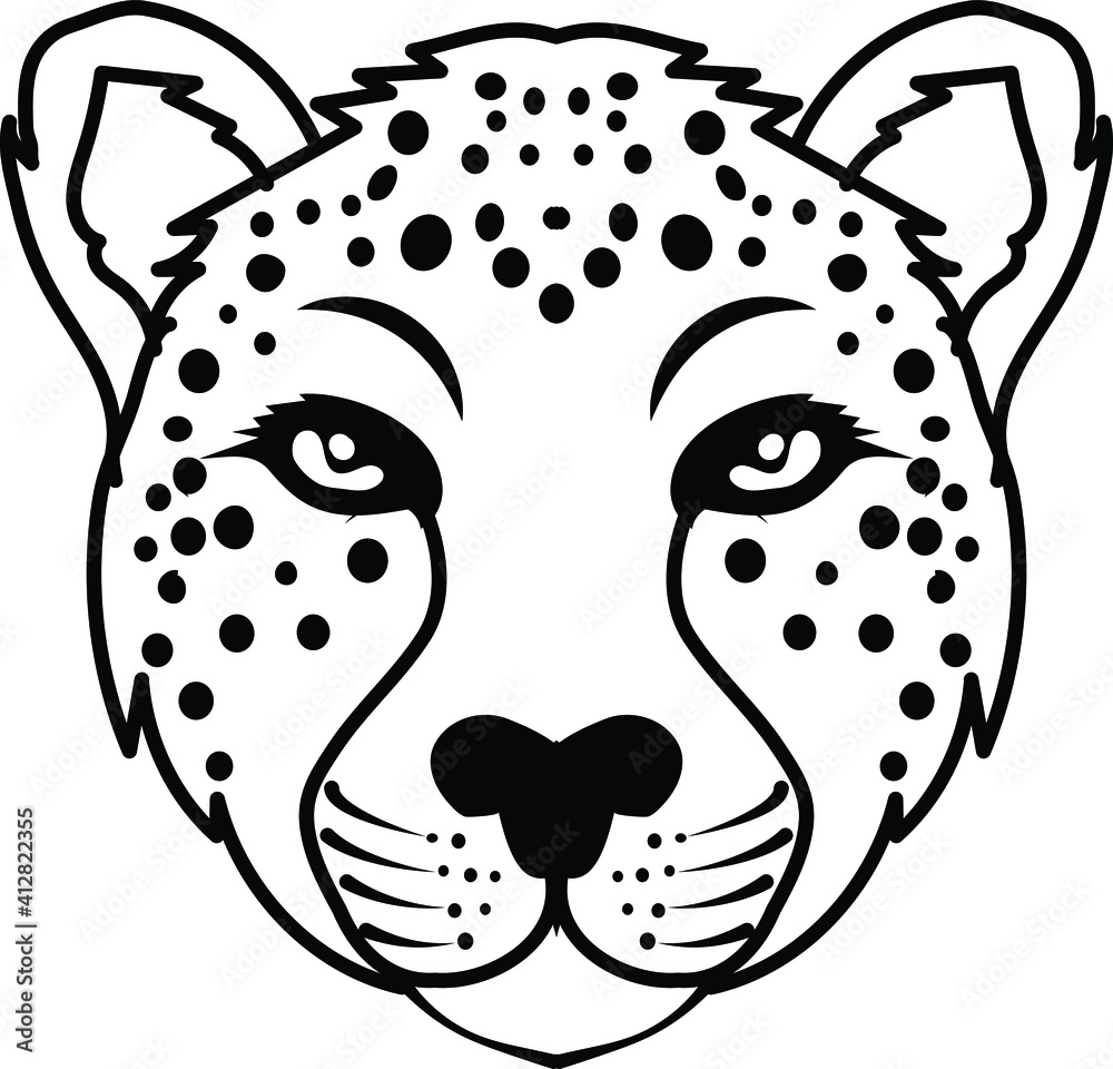 Naklejka premium Cute Cheetah Vector Illustration